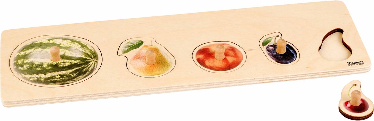 Peuter inlegpuzzel | Nienhuis Montessori | 5 soorten fruit